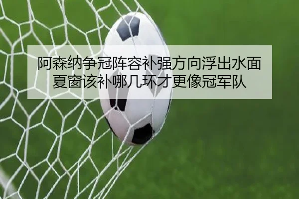 阿森纳争冠阵容补强方向浮出水面 夏窗该补哪几环才更像冠军队